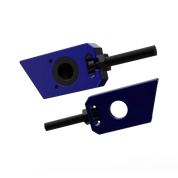 IZI Brothers axle blocks for Sur-Ron Light Bee swingarm - blue interior front view
