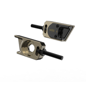 IZI Brothers axle blocks for Sur-Ron Light Bee swingarm - copper exterior front view