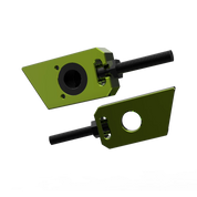 IZI Brothers axle blocks for Sur-Ron Light Bee swingarm - green interior front view