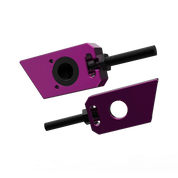 IZI Brothers axle blocks for Sur-Ron Light Bee swingarm - pink interior front view