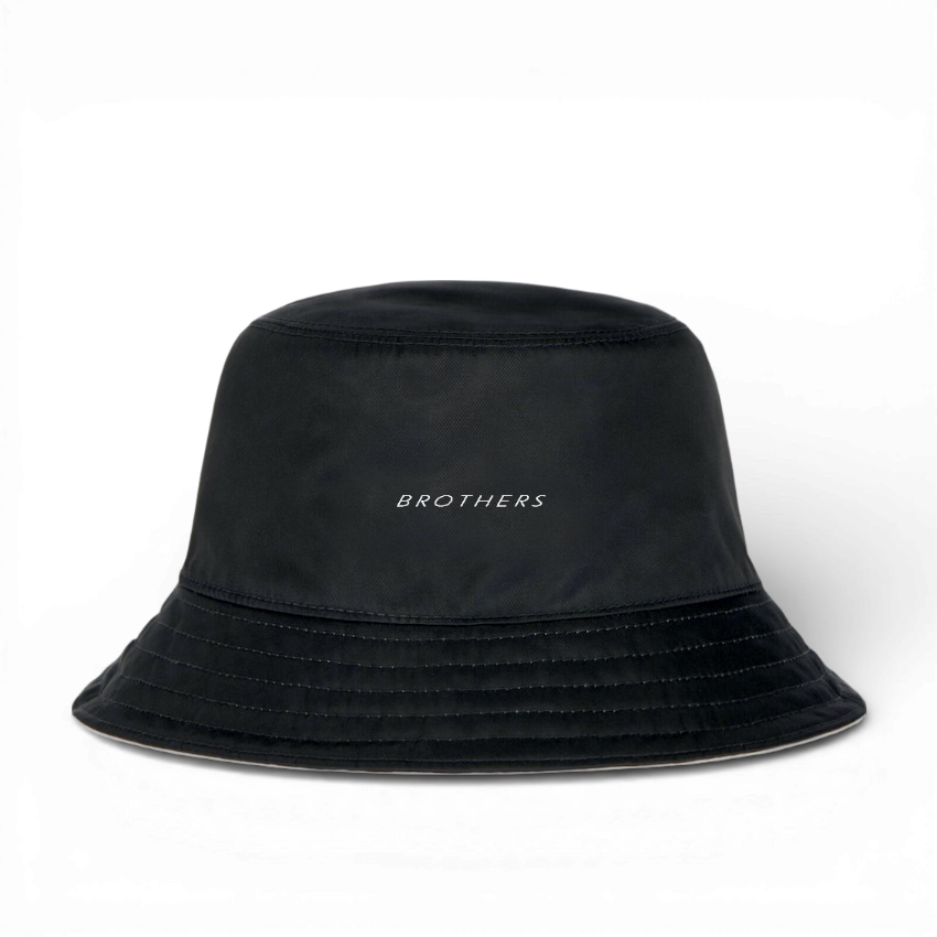 IZI Brothers BROTHERS bucket hat black nylon front