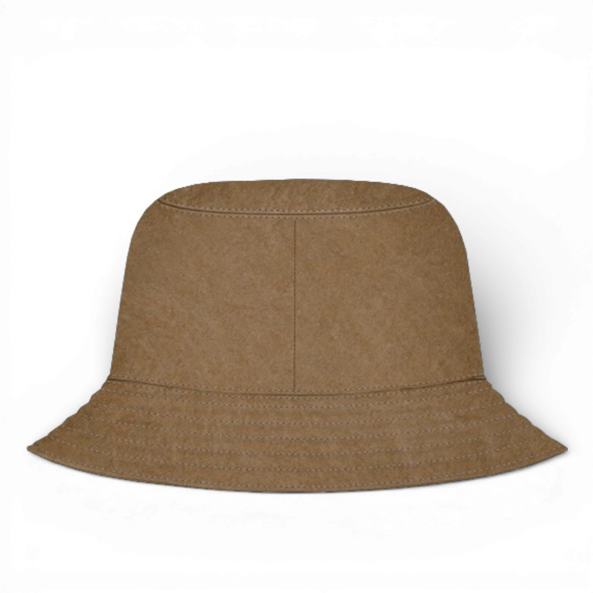 IZI Brothers nylon bucket hat beige back view