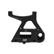 IZI Brothers caliper mount for Sur-Ron Light Bee swingarm - black front exterior view