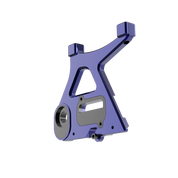 IZI Brothers caliper mount for Sur-Ron Light Bee swingarm - blue 3/4 interior side view