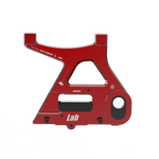 IZI Brothers caliper mount for Sur-Ron Light Bee swingarm - red exterior front view