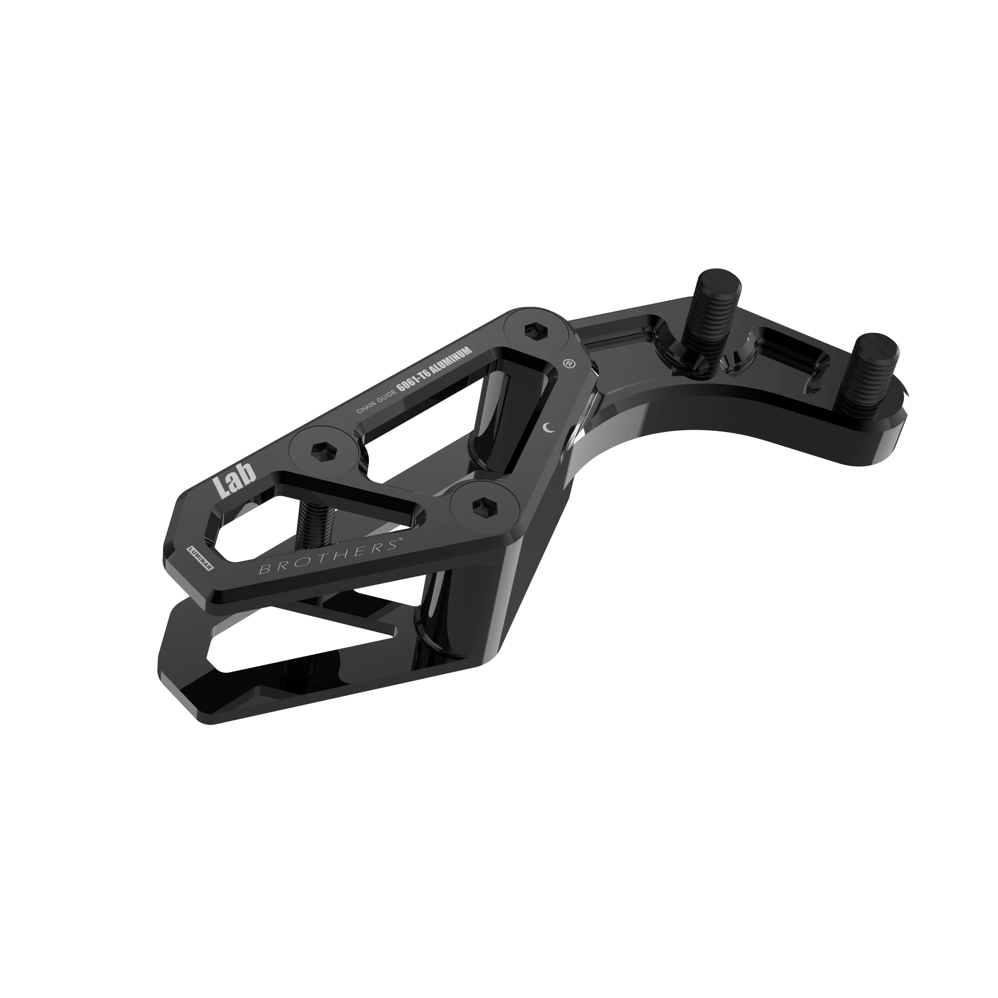 IZI Brothers chain guide body for Sur-Ron Light Bee swingarm - black top-down front view