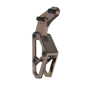 IZI Brothers chain guide body for Sur-Ron Light Bee swingarm - copper three-quarter front view