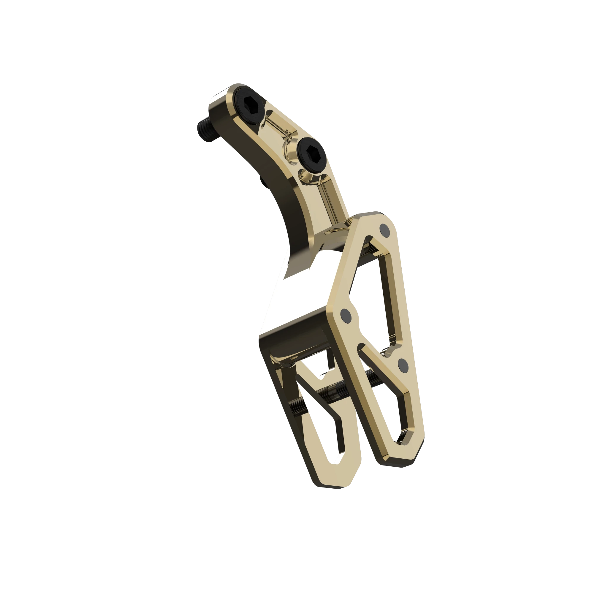 IZI Brothers chain guide body for Sur-Ron Light Bee swingarm - copper interior view