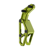 IZI Brothers chain guide body for Sur-Ron Light Bee swingarm - green 3/4 front view