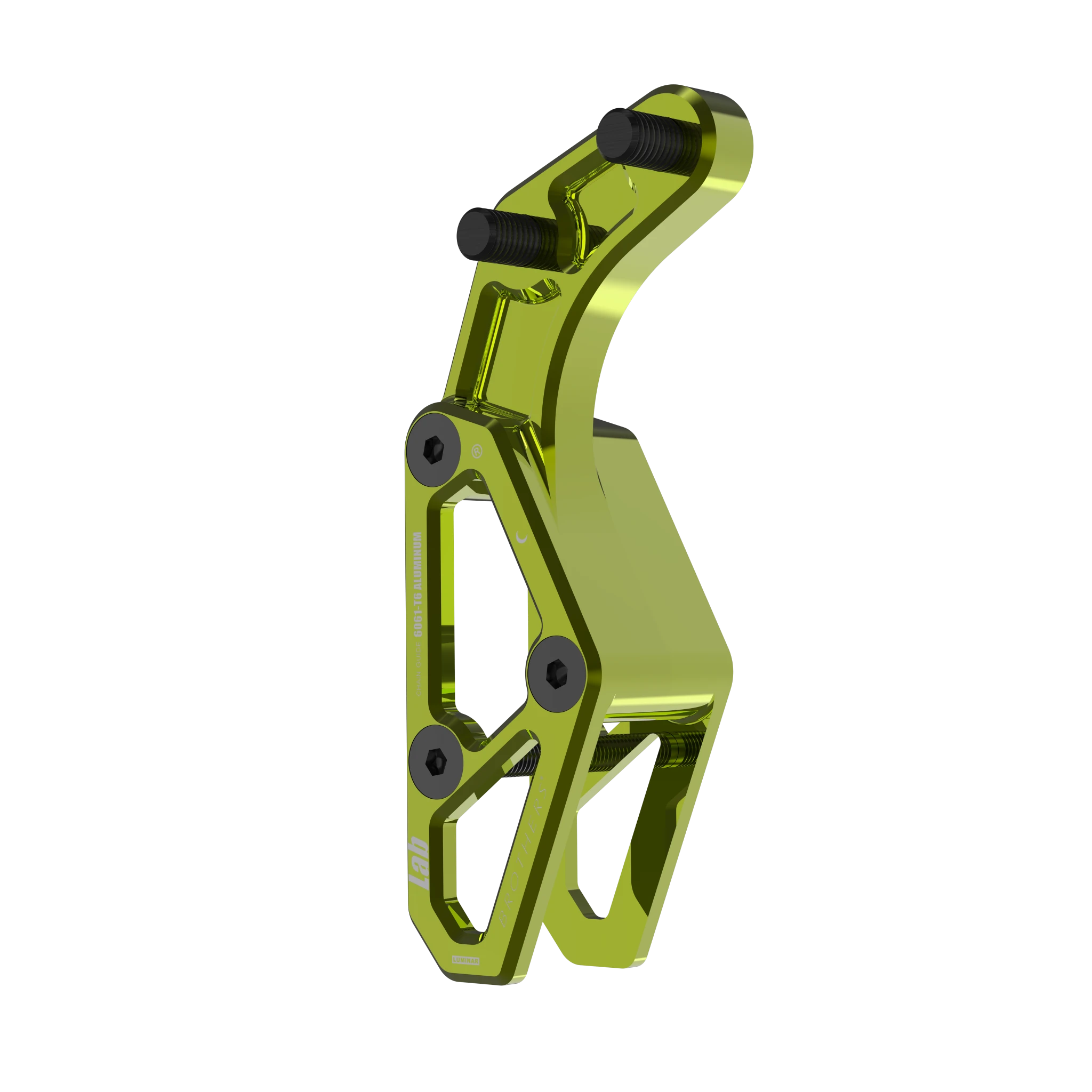 IZI Brothers chain guide body for Sur-Ron Light Bee swingarm - green 3/4 front view