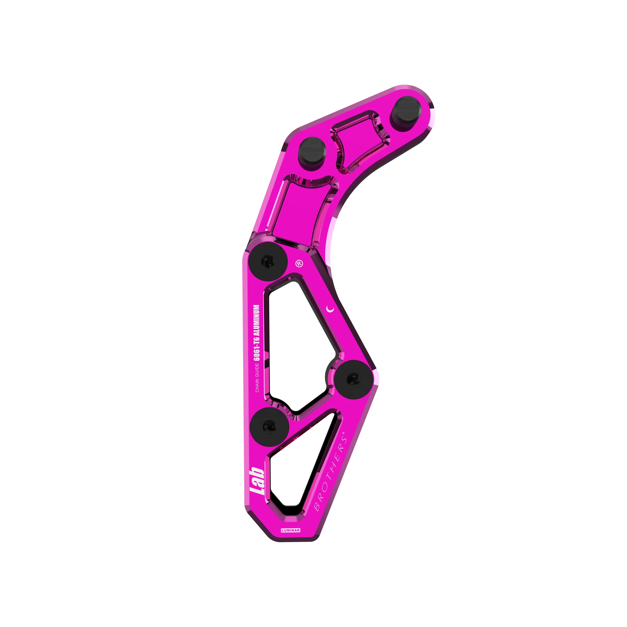 IZI Brothers chain guide body for Sur-Ron Light Bee swingarm - pink front view
