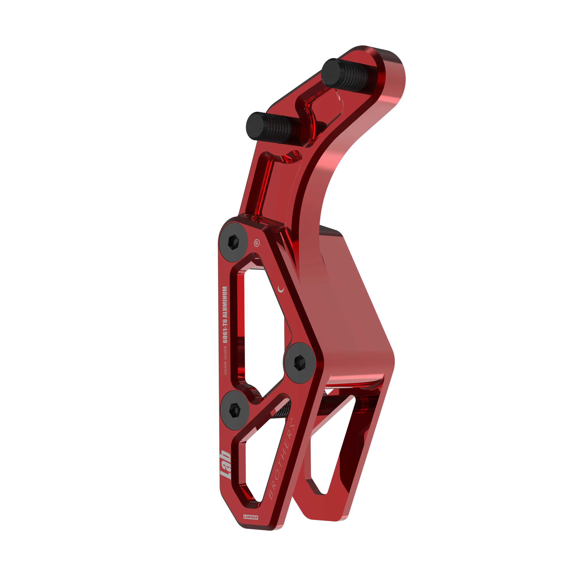 IZI Brothers chain guide body for Sur-Ron Light Bee swingarm - red 3/4 front view