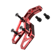 IZI Brothers chain guide body for Sur-Ron Light Bee swingarm - red exploded view