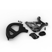 IZI Brothers Disk Guard for Sur-Ron Light Bee swingarm - black exploded view