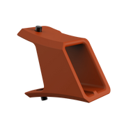 IZI Brothers Nylon Chain Guard for Sur-Ron Light Bee swingarm - orange 1/4 profile view