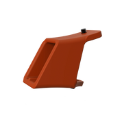 IZI Brothers Nylon Chain Guard for Sur-Ron Light Bee swingarm - orange profile view