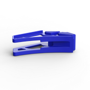 IZI Brothers nylon chain guide for Sur-Ron Light Bee swingarm - blue laid flat top view