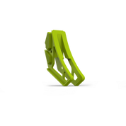 IZI Brothers nylon chain guide for Sur-Ron Light Bee swingarm - green three-quarter front view