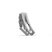 IZI Brothers nylon chain guide for Sur-Ron Light Bee swingarm - white three-quarter front view