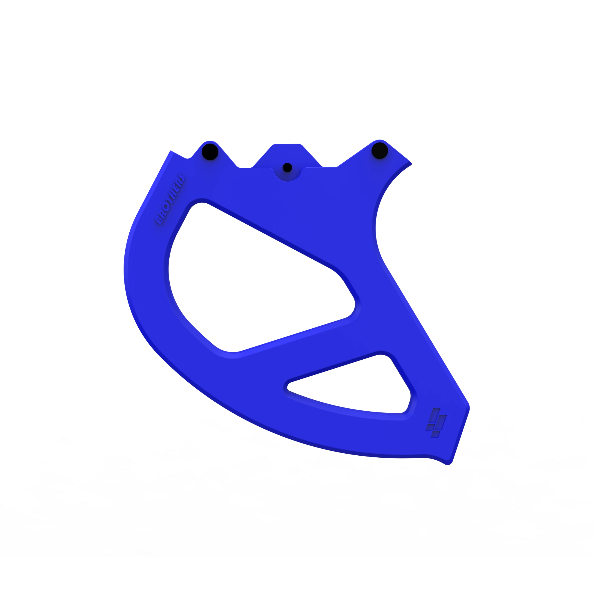 IZI Brothers Nylon Disk Guard for Sur-Ron Light Bee swingarm - blue profile view