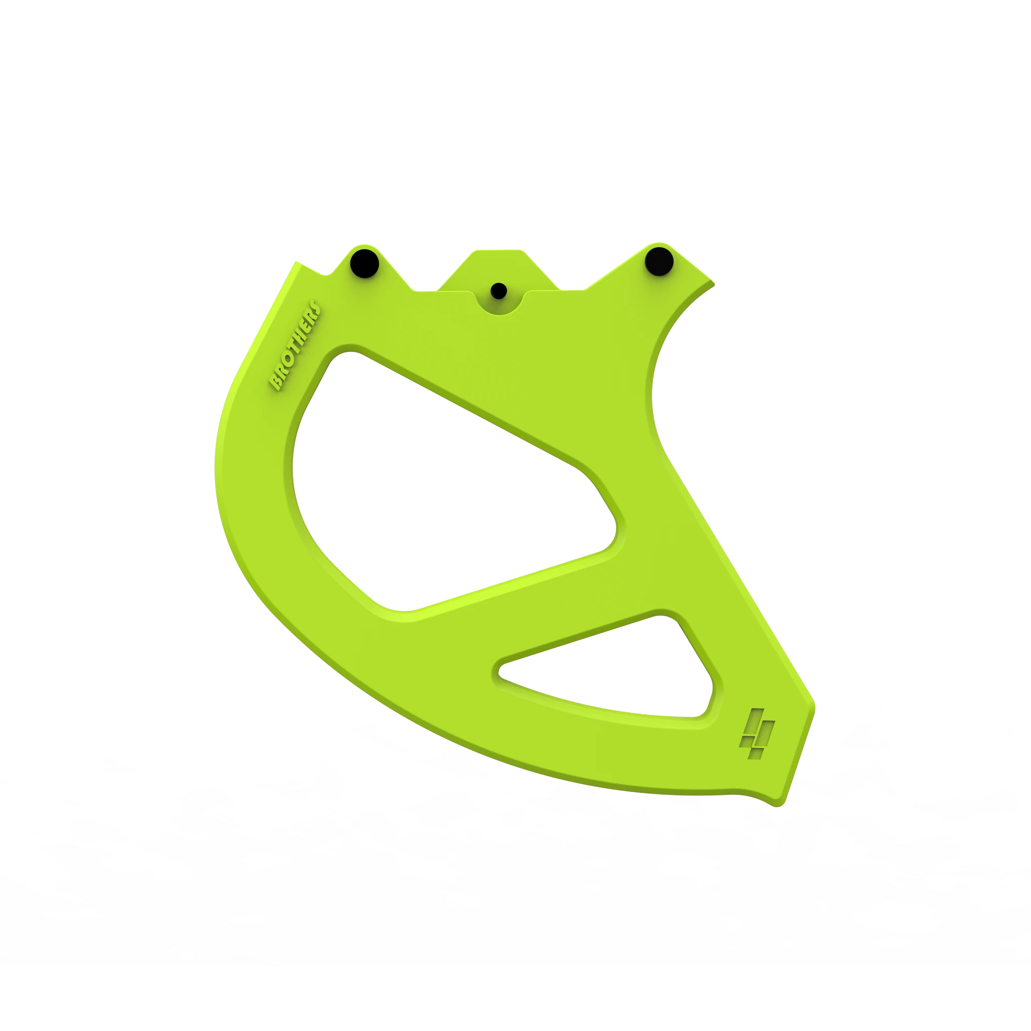 IZI Brothers Nylon Disk Guard for Sur-Ron Light Bee swingarm - green profile view