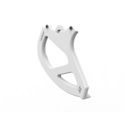 IZI Brothers Nylon Disk Guard for Sur-Ron Light Bee swingarm - white 1/4 profile view