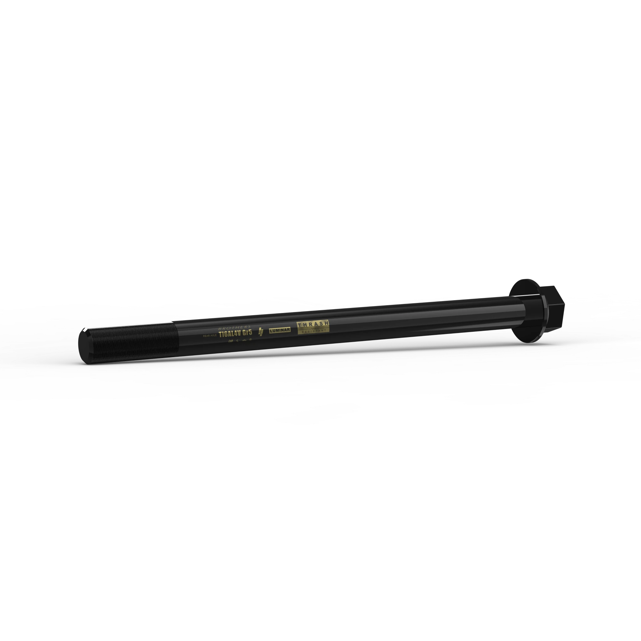 IZI Brothers Rear Axle #1 for Sur-Ron LBX - black 1/4 profile view