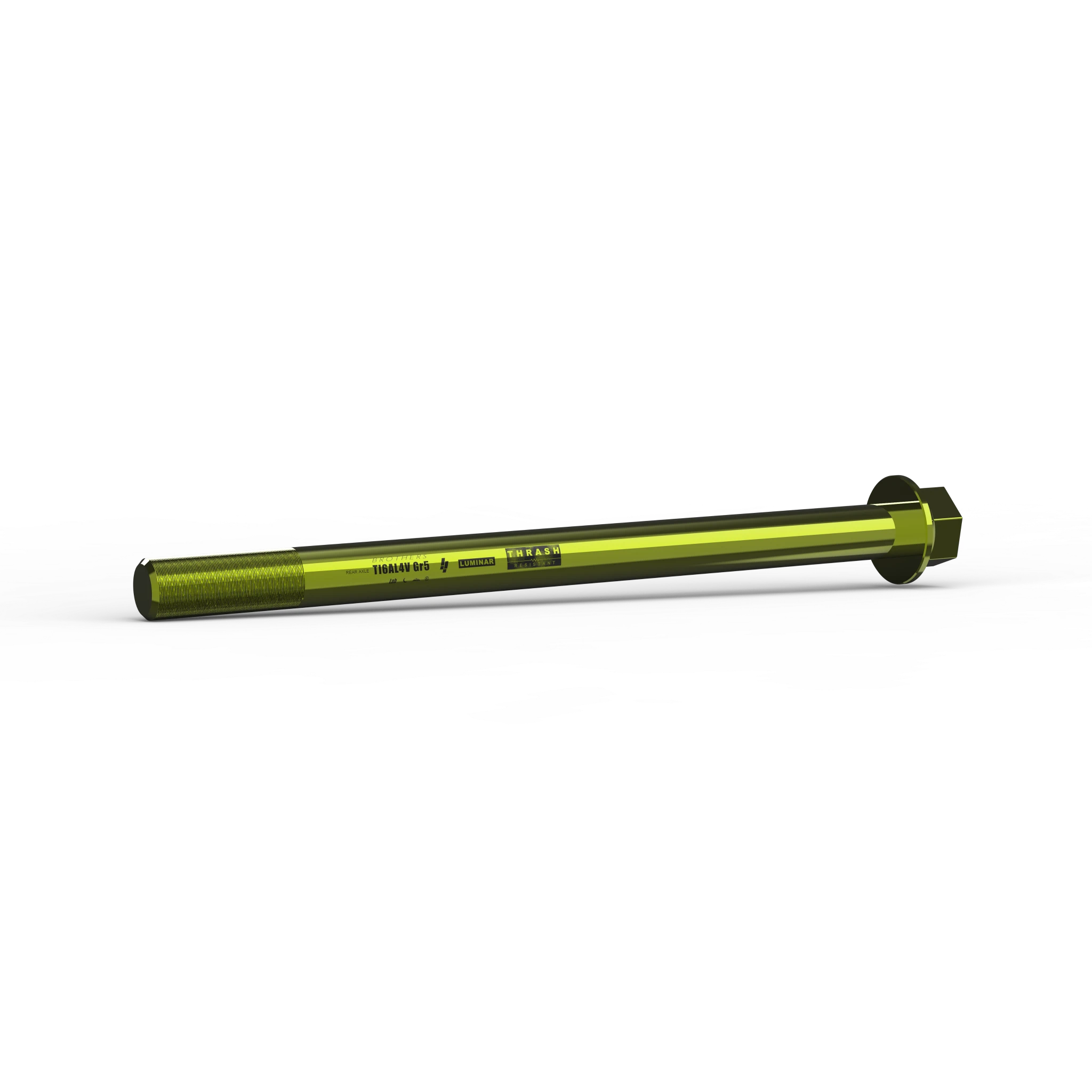 IZI Brothers Rear Axle #1 for Sur-Ron LBX - green 1/4 profile view