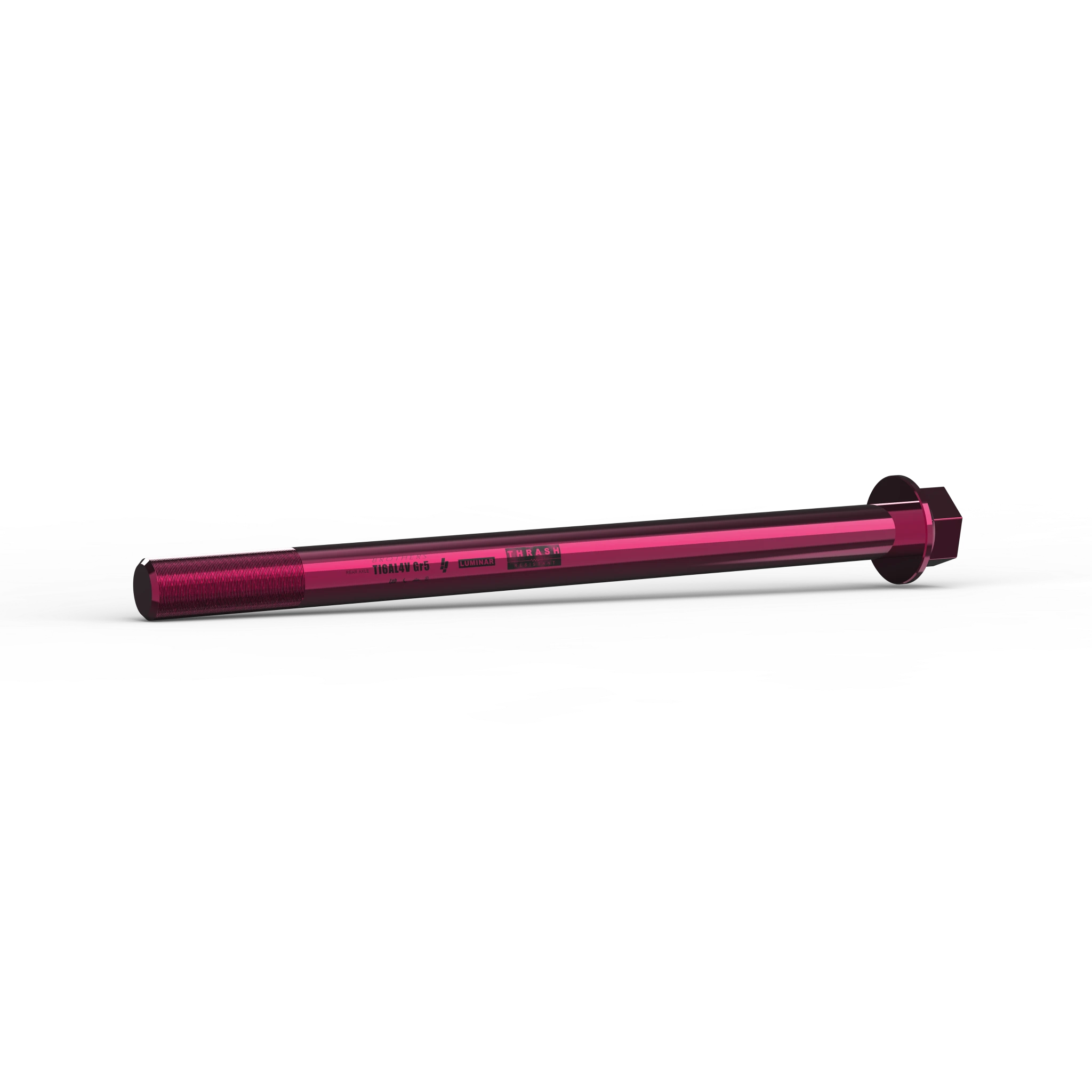 IZI Brothers Rear Axle #1 for Sur-Ron LBX - pink 1/4 profile view