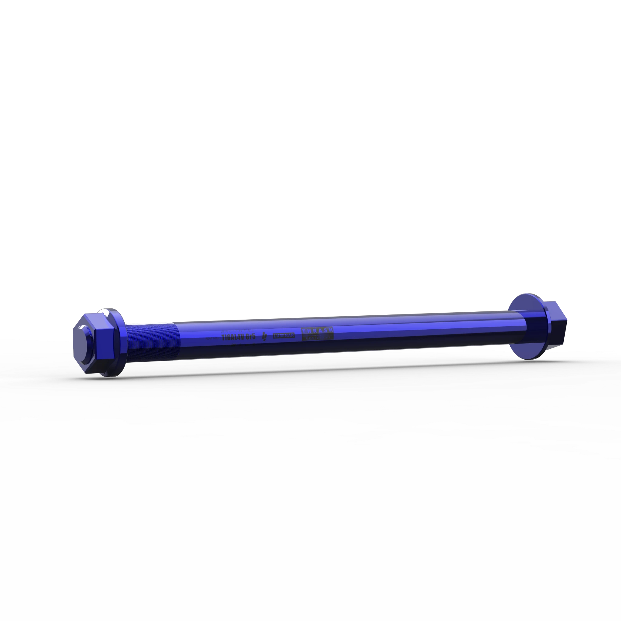 IZI Brothers Rear Axle #2 for Sur-Ron Light Bee - blue 1/4 profile view