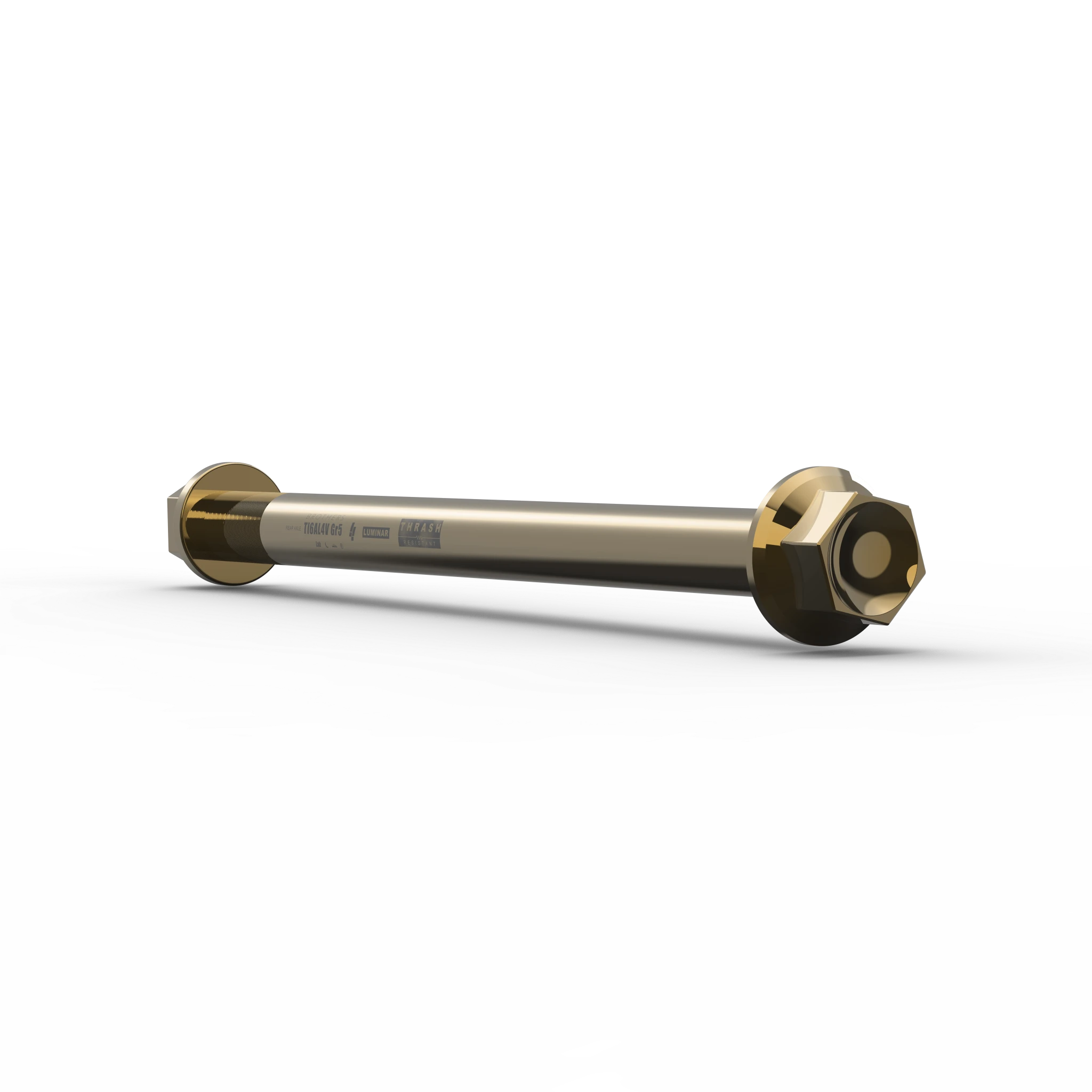 IZI Brothers Rear Axle #2 for Sur-Ron Light Bee - copper 3/4 profile view