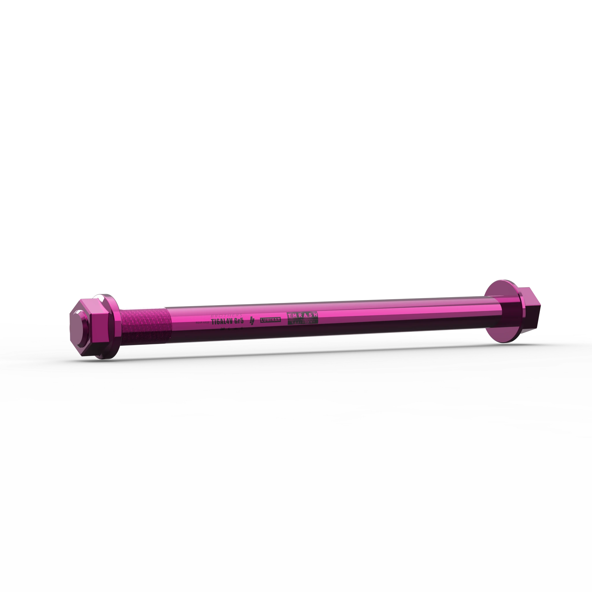 IZI Brothers Rear Axle #2 for Sur-Ron Light Bee - pink 1/4 profile view