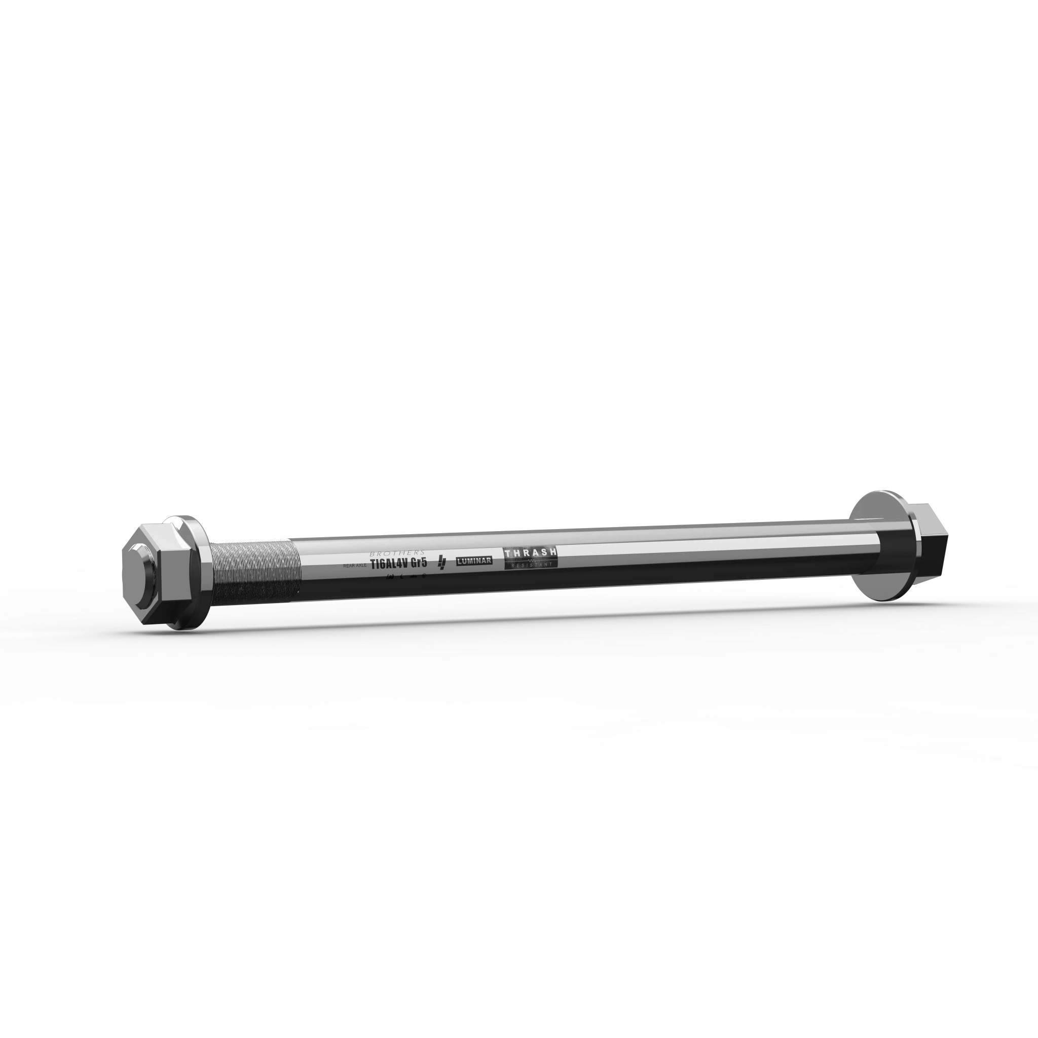 IZI Brothers Rear Axle #2 for Sur-Ron Light Bee - raw 1/4 profile view