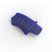 IZI Brothers Mud Guard for Sur-Ron Light Bee swingarm - blue 3/4 angled view