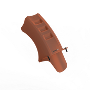 IZI Brothers Mud Guard for Sur-Ron Light Bee swingarm - orange 1/4 front view