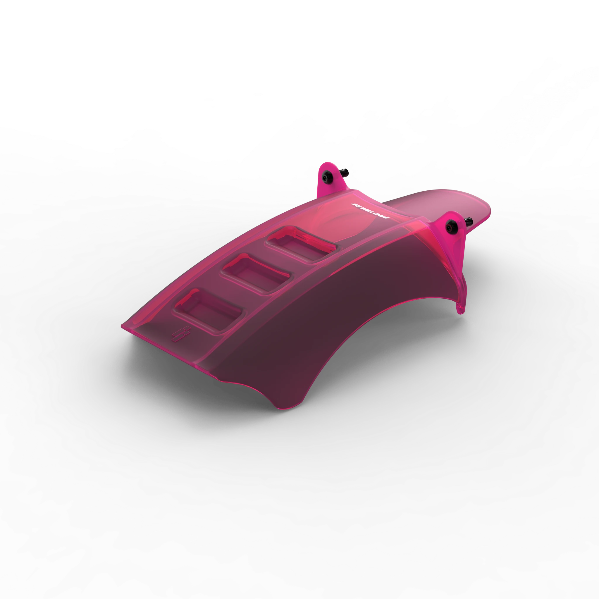 IZI Brothers Mud Guard for Sur-Ron Light Bee swingarm - pink 1/4 angled view