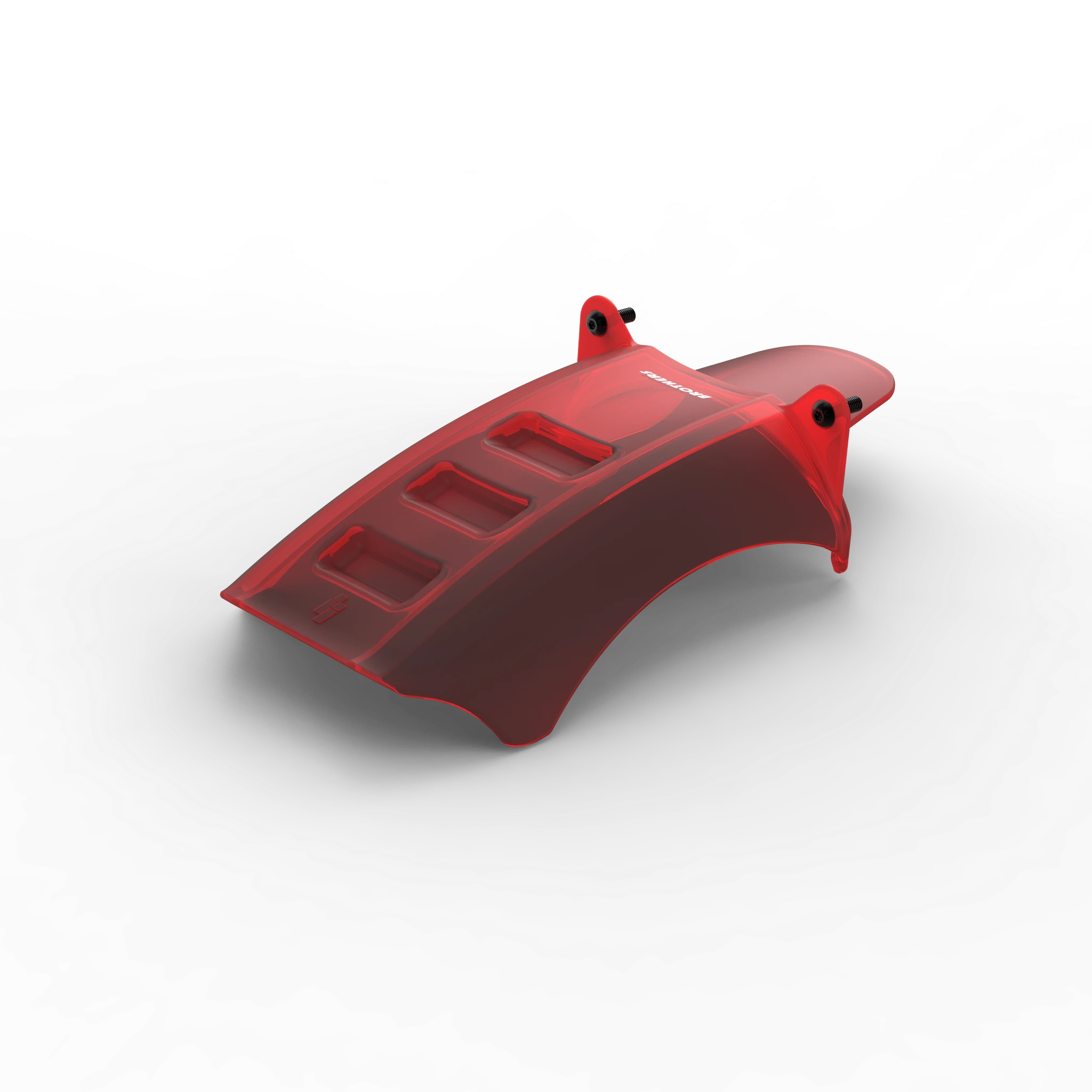 IZI Brothers Mud Guard for Sur-Ron Light Bee swingarm - red 1/4 angled view