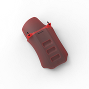 IZI Brothers Mud Guard for Sur-Ron Light Bee swingarm - red top view