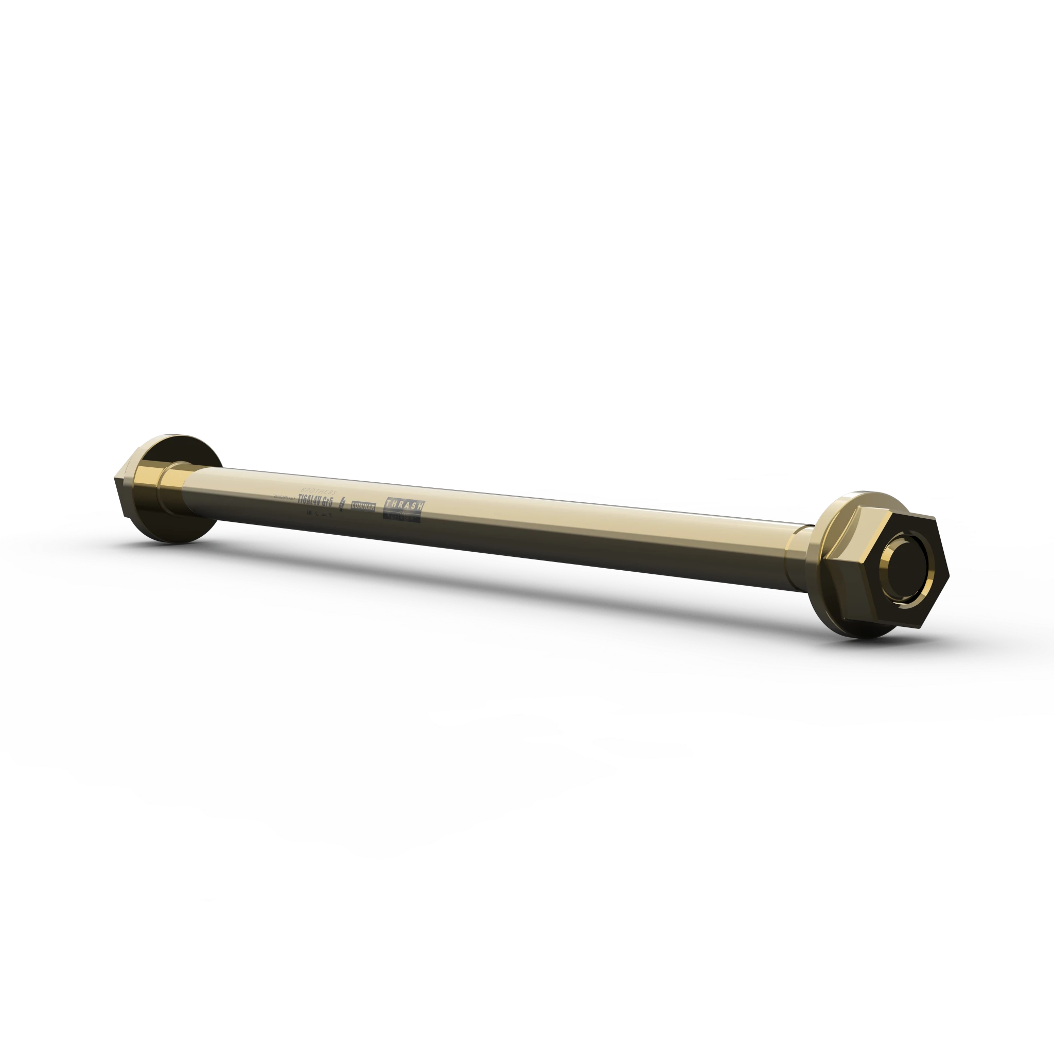 IZI Brothers Swingarm Axle for Sur-Ron Light Bee - 3/4 view - copper color