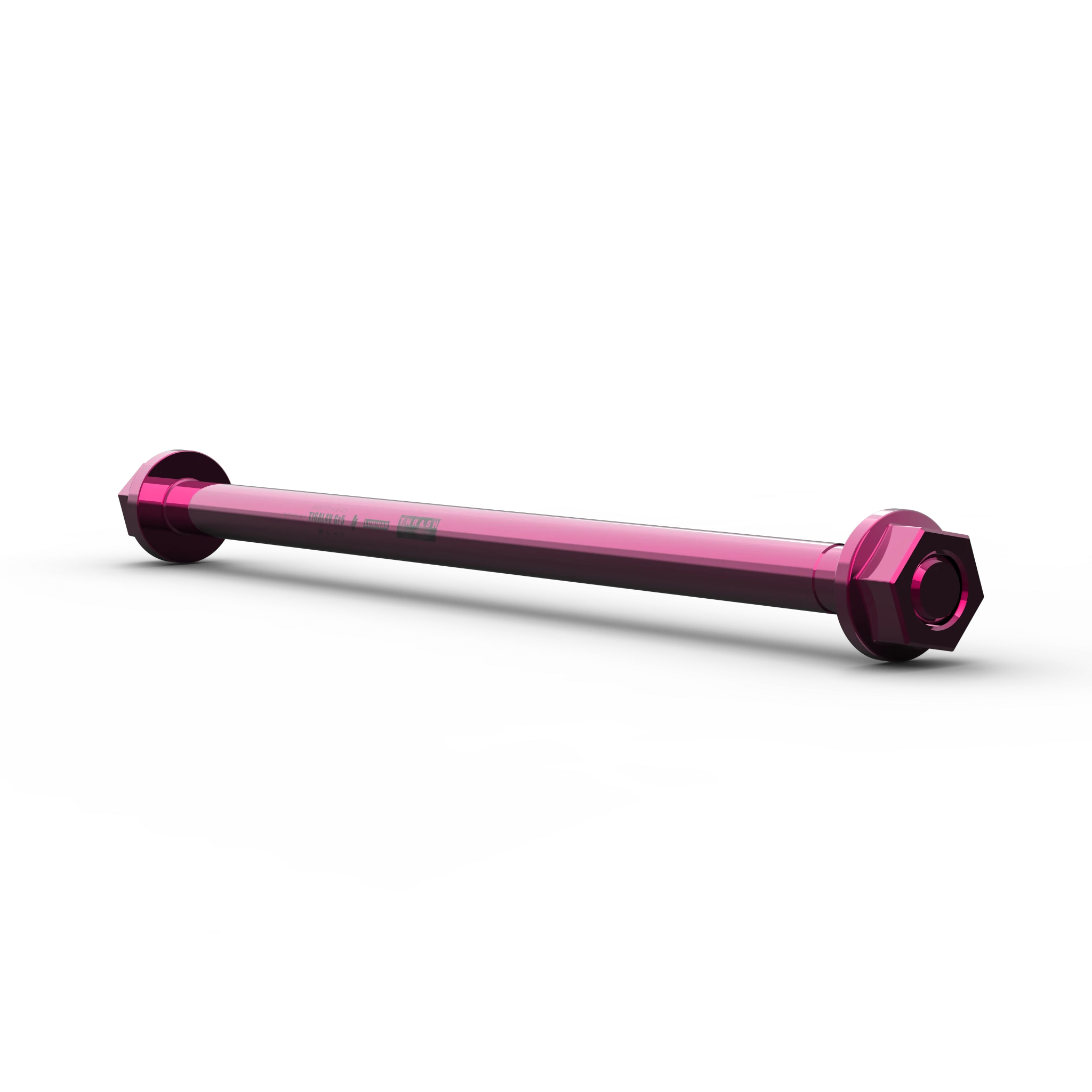 IZI Brothers Swingarm Axle for Sur-Ron Light Bee - 3/4 view - pink color