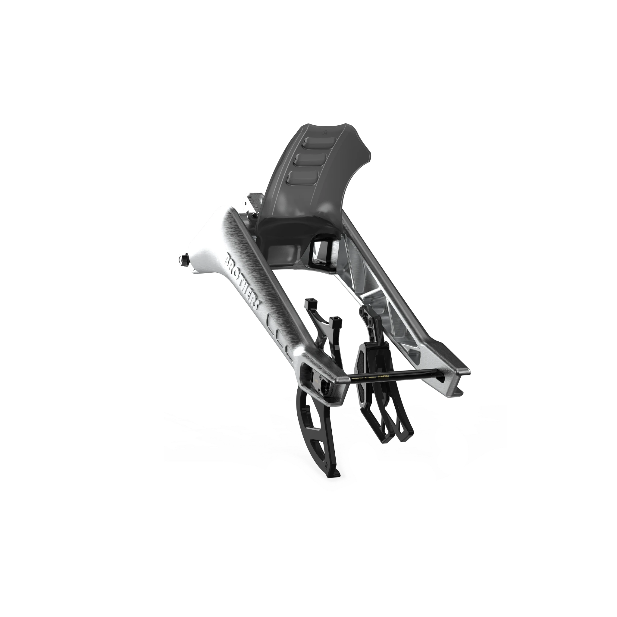 IZI Brothers complete Phase One kit for Sur-Ron Light Bee swingarm - raw side view 3/4
