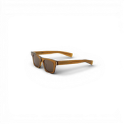 IZI Brothers classic squared wellington sunglasses in brown, angled view