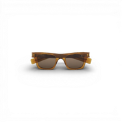 IZI Brothers classic squared wellington sunglasses in brown, front view