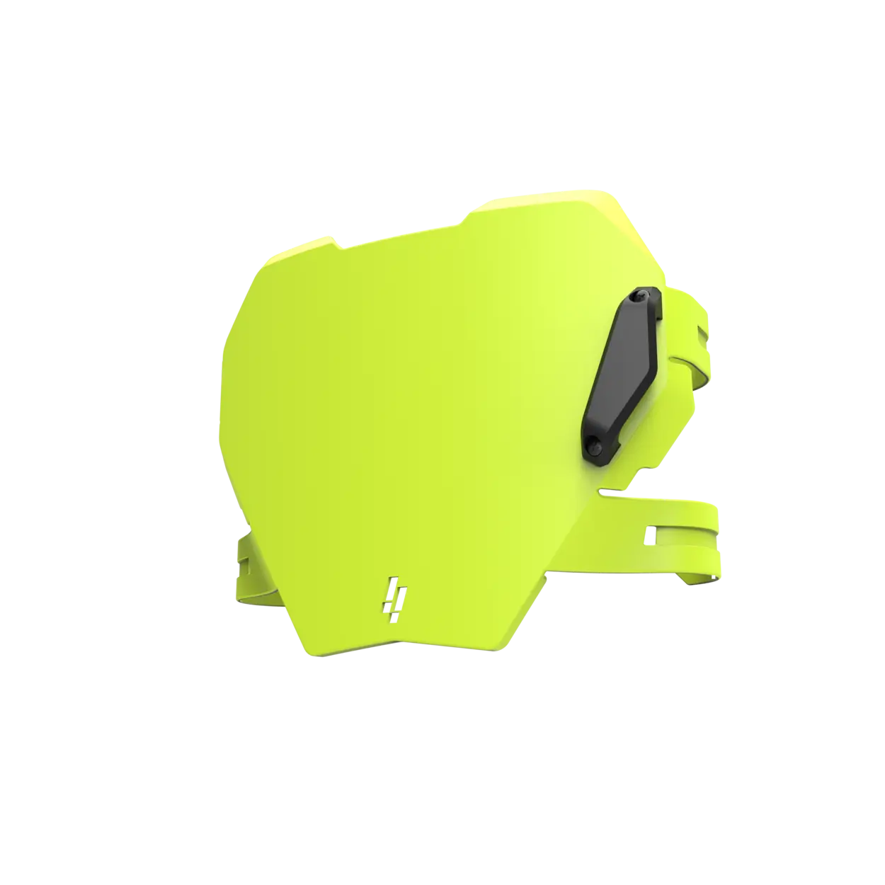 IZI Brothers neon front plate angled view for Sur-Ron Light Bee, Talaria Sting, and E-Ride Pro.