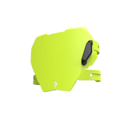 IZI Brothers neon front plate angled view for Sur-Ron Light Bee, Talaria Sting, and E-Ride Pro.