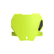 Front view of IZI Brothers neon front plate for Sur-Ron Light Bee, Talaria Sting, and E-Ride Pro.