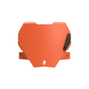 Front view of IZI Brothers orange front plate for Sur-Ron Light Bee, Talaria Sting, and E-Ride Pro.