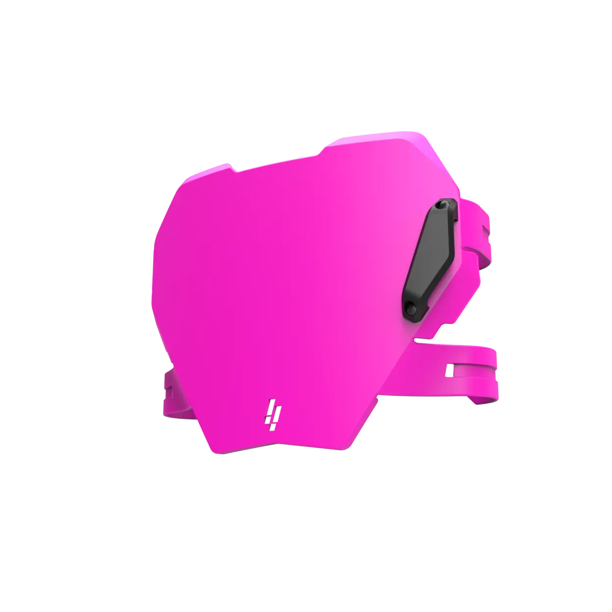 IZI Brothers pink front plate angled view for Sur-Ron Light Bee, Talaria Sting, and E-Ride Pro.