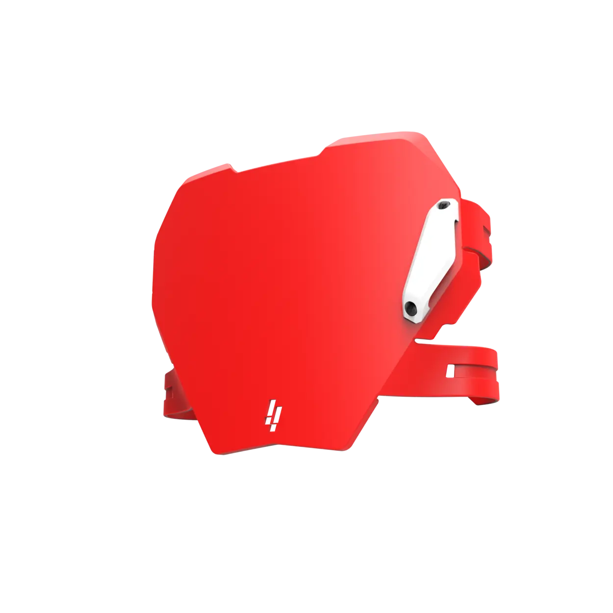 IZI Brothers red front plate angled view for Sur-Ron Light Bee, Talaria Sting, and E-Ride Pro.