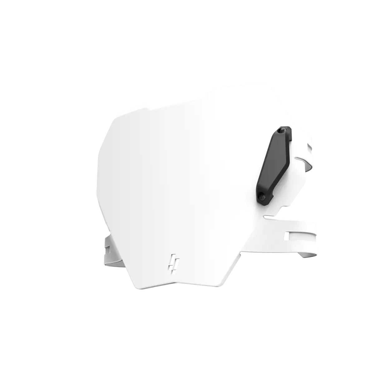 IZI Brothers white front plate angled view for Sur-Ron Light Bee, Talaria Sting, and E-Ride Pro.